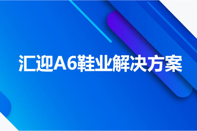汇迎A6 鞋业解决方案